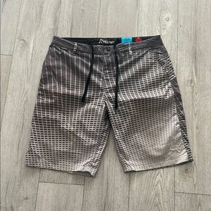 Fox Racing Gray Checkered Shorts